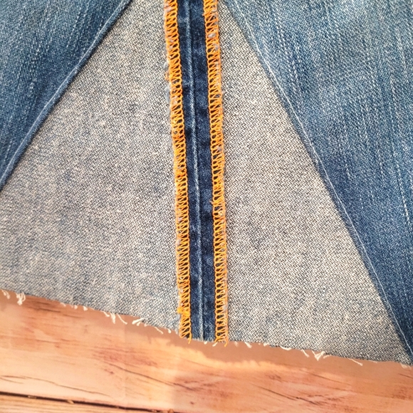 Uocycled, Handmade True Relgion Denim Jean Skirt - Picture 5 of 9